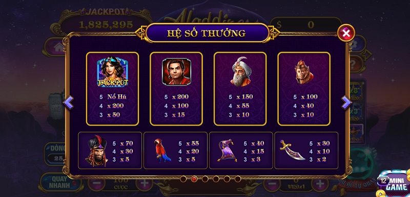 Cách tính điểm thưởng tại game slots Aladdin cực đơn giản